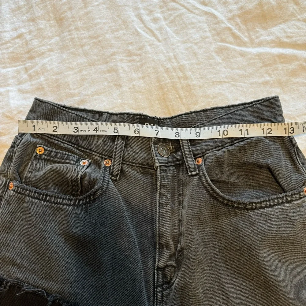 BDG Size 25W 32L Wide Leg Puddle 100% Cotton High Rise Black Patchwork Jeans - Picture 13 of 14